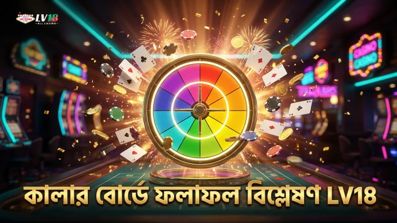 কালার বোর্ডে বিভিন্ন রঙের কম্বিনেশন বাজির ফলাফল বিশ্লেষণ।