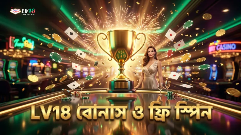 LV18 এর বোনাস সুবিধা ও ক্যাসকেডিং ফ্রি স্পিন ট্রিগার প্রদর্শন